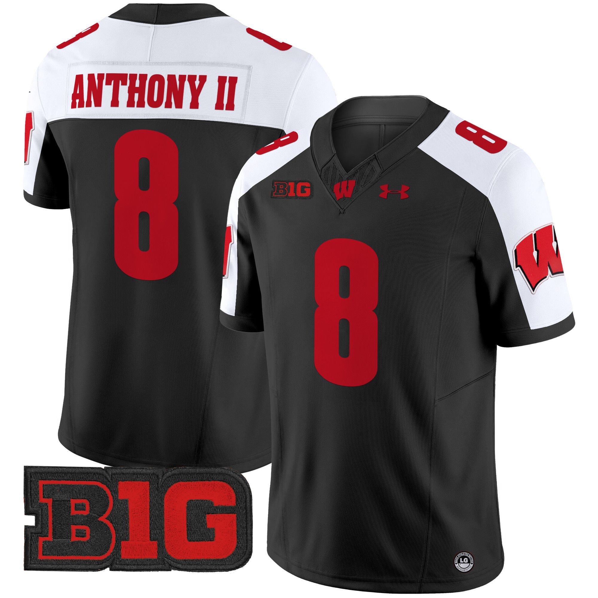 Men Wisconsin Badgers #8 Anthony ii Black 2024 Vapor Limited NCAA Jersey